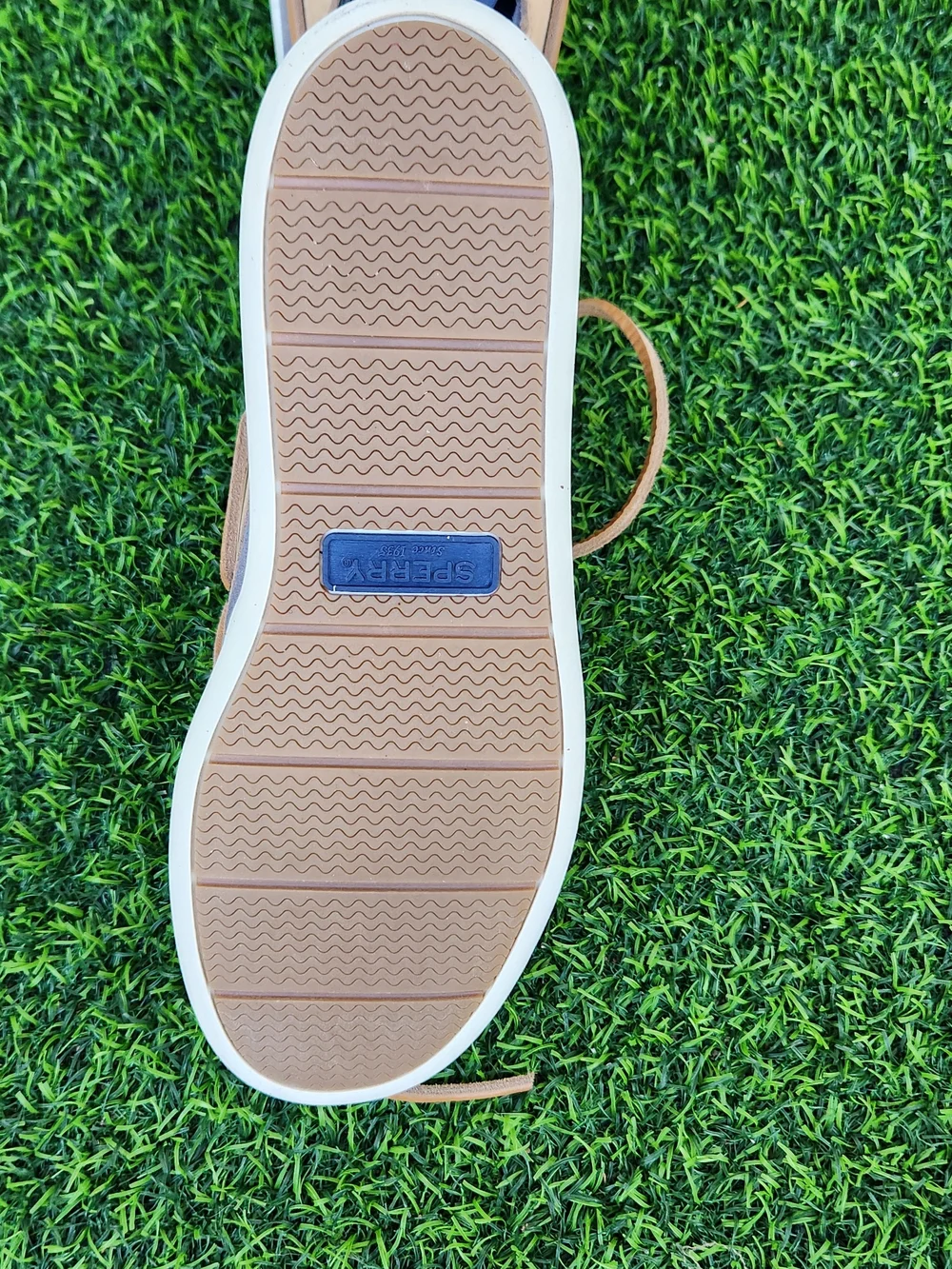Sperry Cup II Gray Suede Shoe with Tan Leather Accents SIZE 8